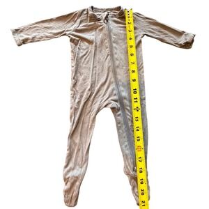 Kyte Baby Bamboo Rayon Footed Sleeper Zip-Up Pajama Grey 3-6 Months Snug Fit